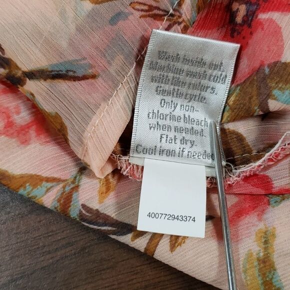 Disney x‎ Lauren Conrad Snow White Sheer Floral & Bird Lace Neck Top Shirt XL - Picture 11 of 11